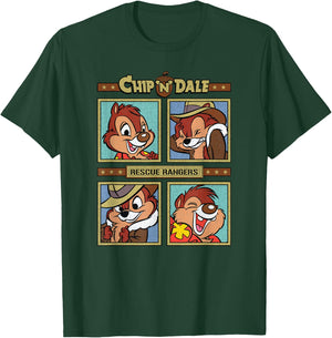 Chip 'N Dale Rescue Rangers - Rescue Rangers Squares T-Shirt - T-Shirt | Forest