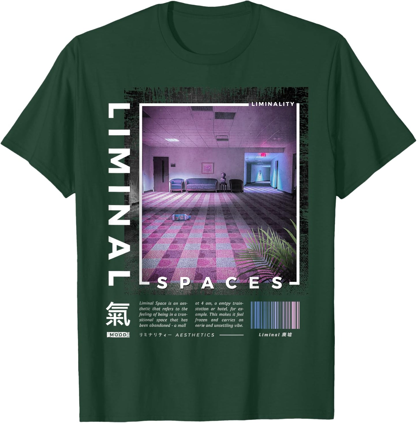 Liminal Spaces, Vaporwave, Retro T-Shirt - T-Shirt | Forest