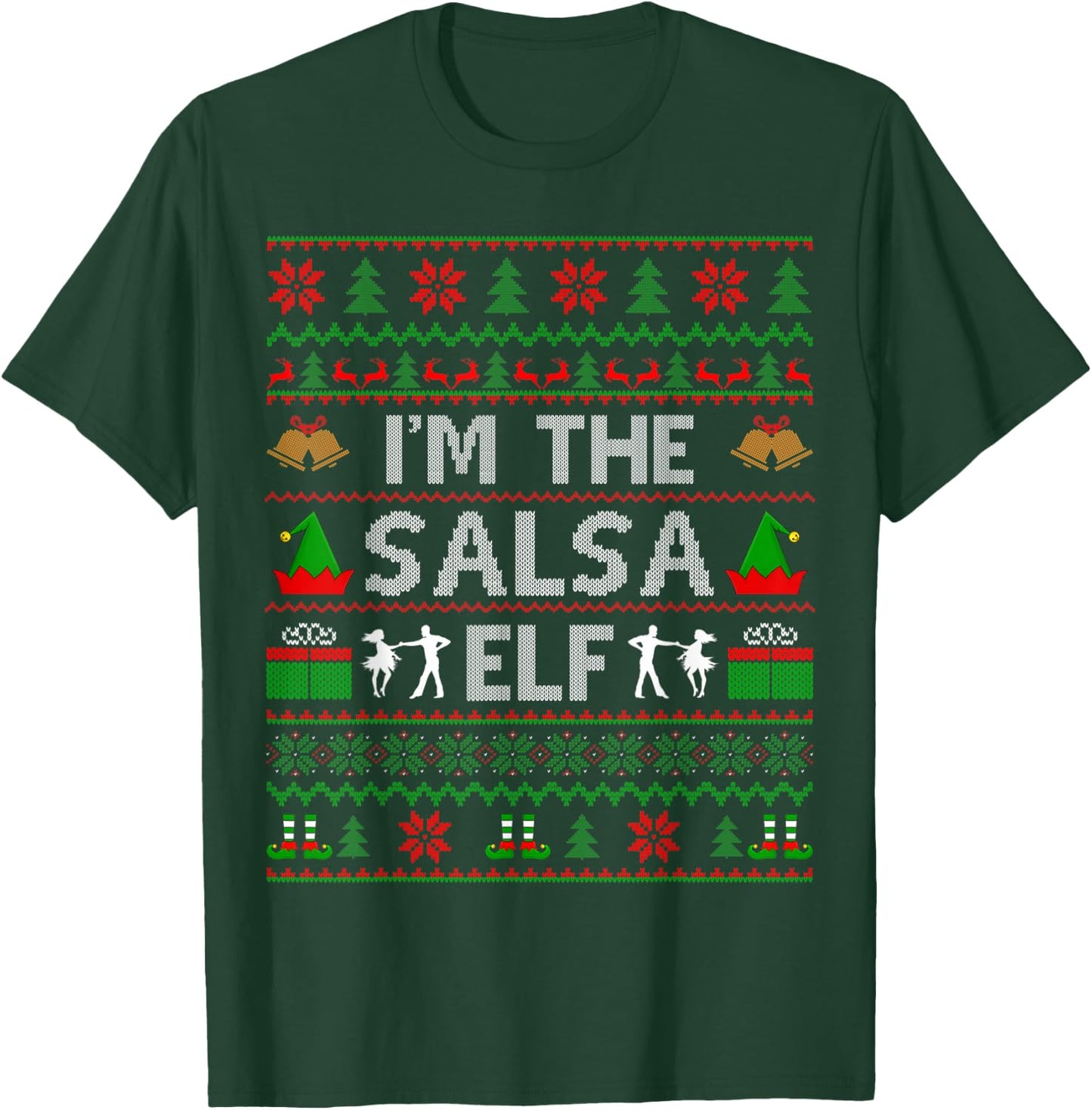 Family Matching Dancing Ugly Santa Salsa Dance Christmas T-Shirt - T-Shirt | Forest