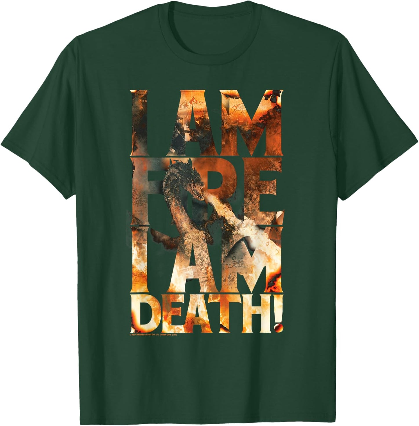 Hobbit Smaug I Am Fire T-Shirt - T-Shirt | Forest