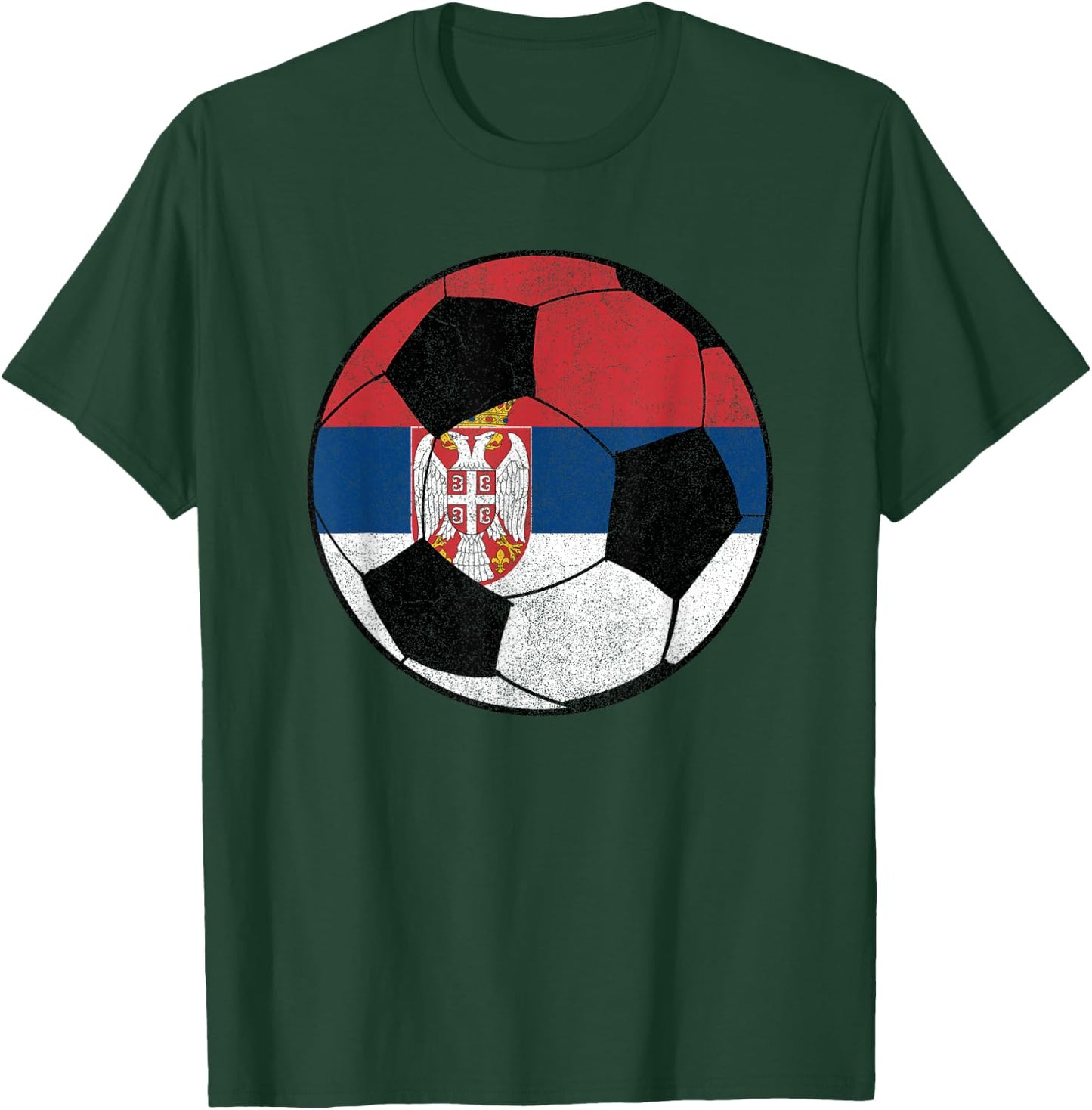 Vintage Soccer Shirts, Men Kid Boy Soccer Jersey Serbia T-Shirt - T-Shirt | Forest