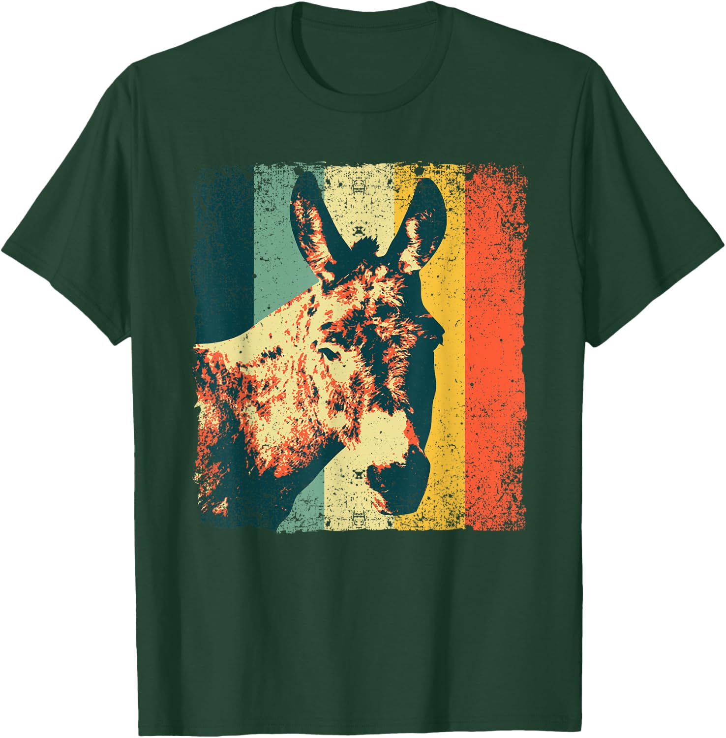 Funny Vintage Donkey Design Women Safari Mule Equine T-Shirt - T-Shirt | Forest