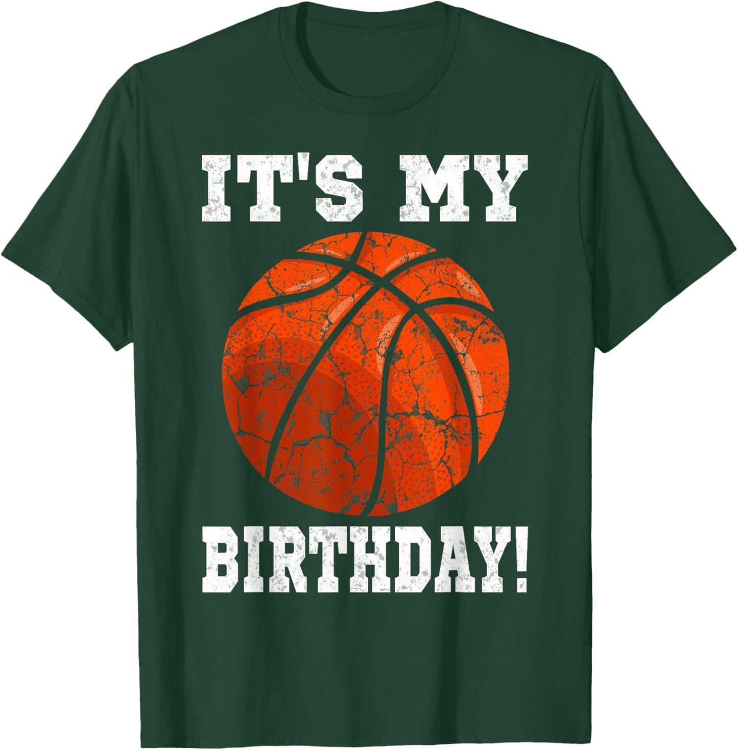 It's My Birthday Basketball Lover Gift Vintage Retro T-Shirt - T-Shirt | Forest