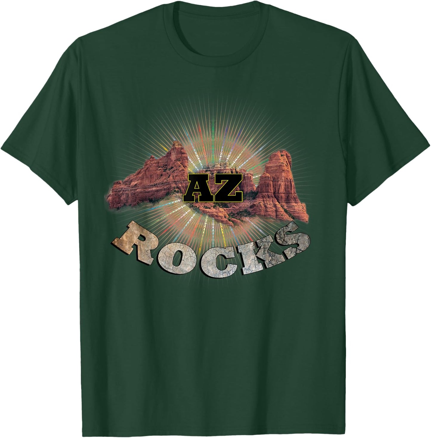 Backpacking Phoenix AZ Rocks Design Mountain Hiking T-Shirt - T-Shirt | Forest
