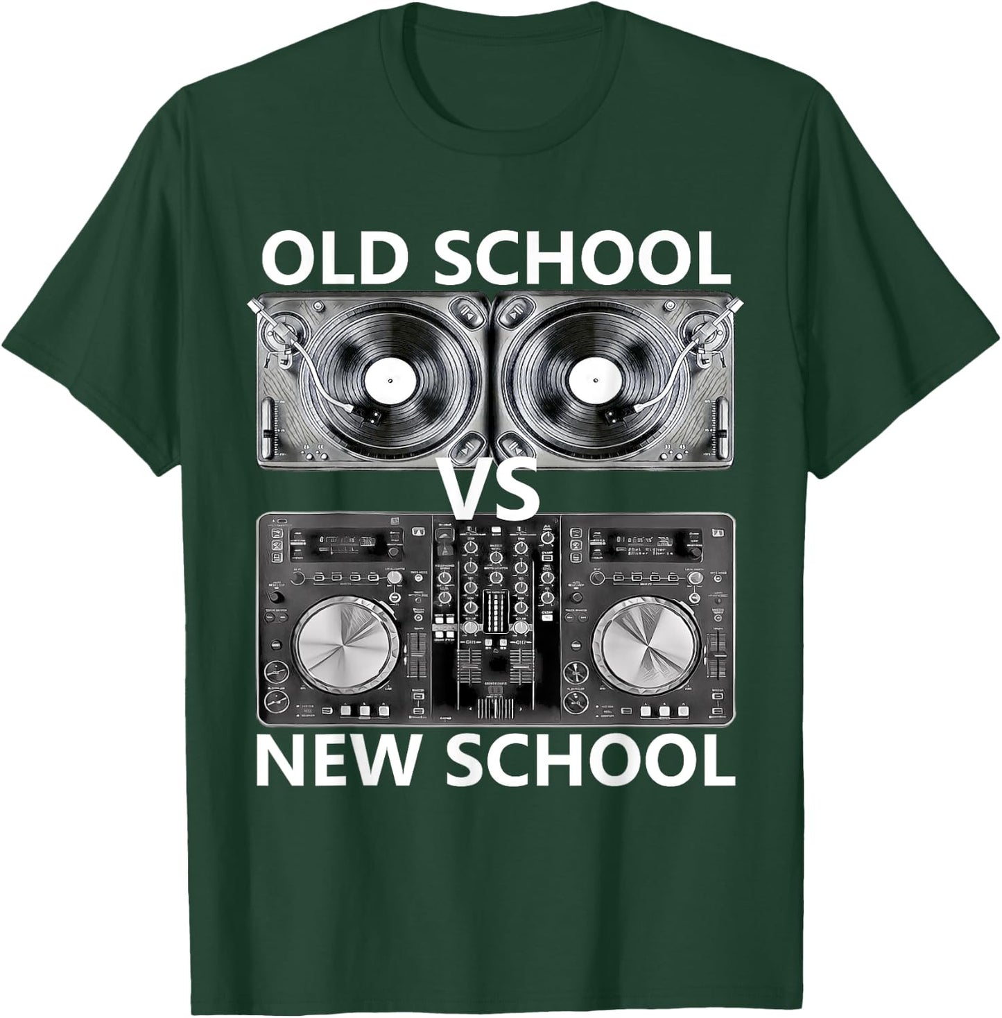 Old School DJ VS New School DJ , House/Dance Music T-Shirt - T-Shirt | Forest