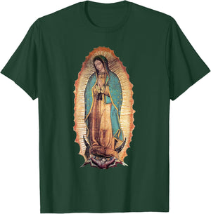 Our Love Lady of Guadalupe Virgin Mary Catholic T-Shirt - T-Shirt | Forest