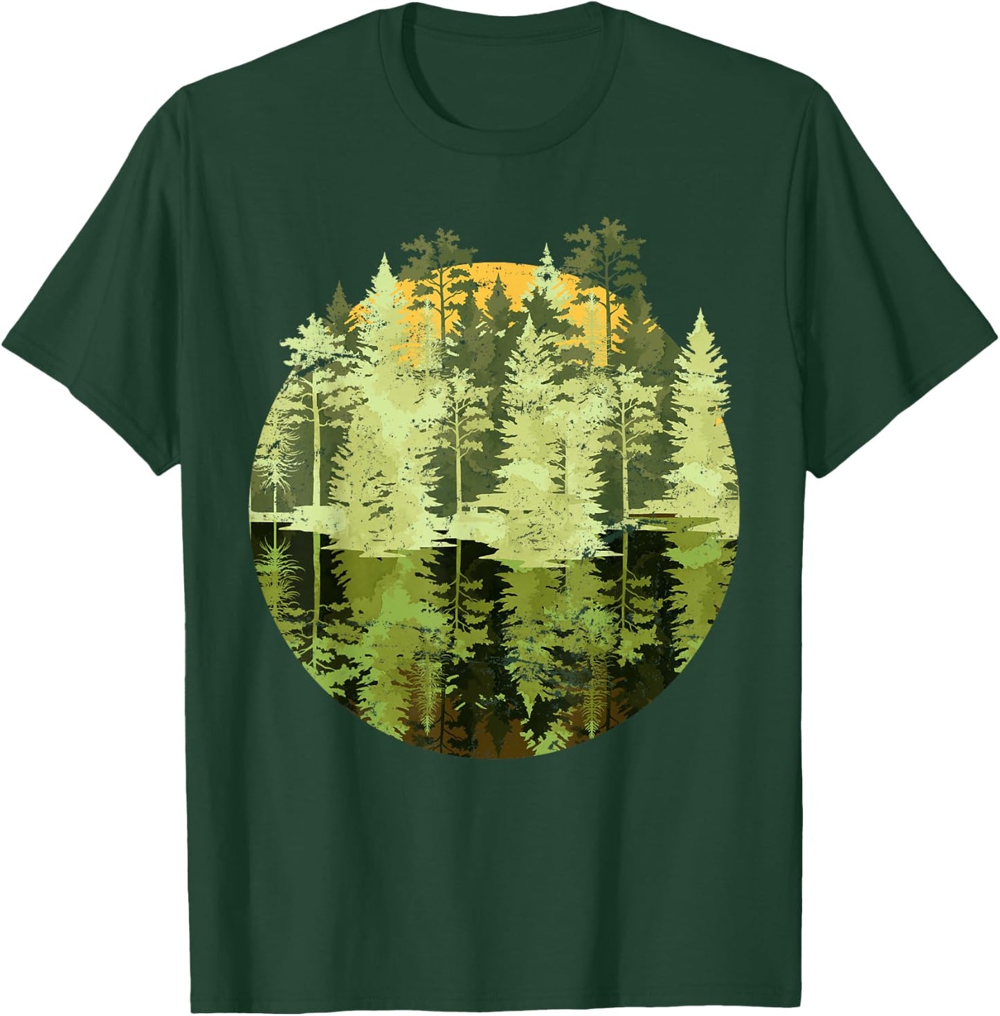 Nature Trees Reflection Outdoor Wildlife Forest T-Shirt - T-Shirt | Forest