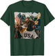 Funny Patriotic Chocolate Lab Drinking Beer 4th of July T-Shirt - T-Shirt | Forest