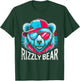 Rizzly Bear Cool Bear Wearing Sunglasses Rizz Boys T-Shirt - T-Shirt | Forest