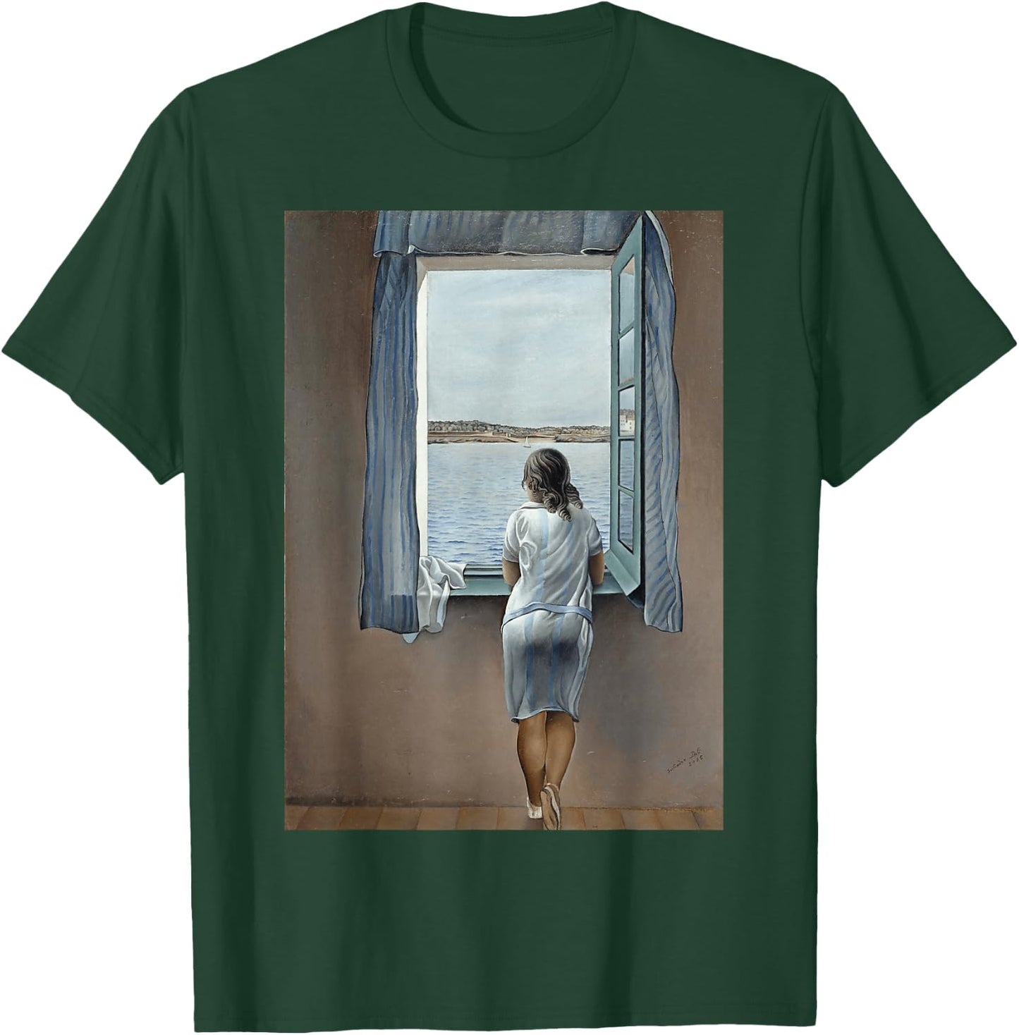 Young Woman at a window by Dali T-Shirt - T-Shirt | Forest