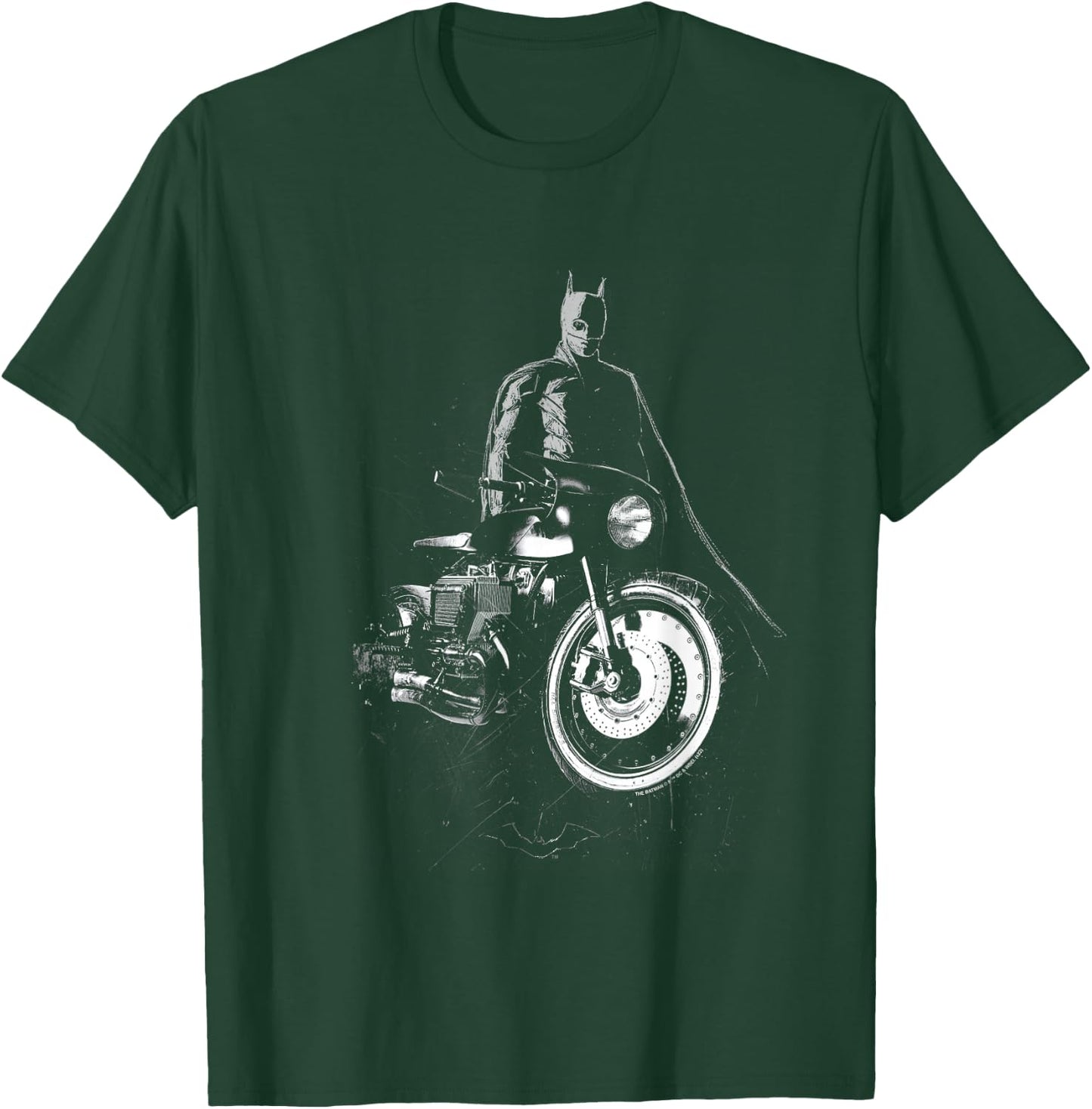The Batman And His Motorcycle T-Shirt - T-Shirt | Forest