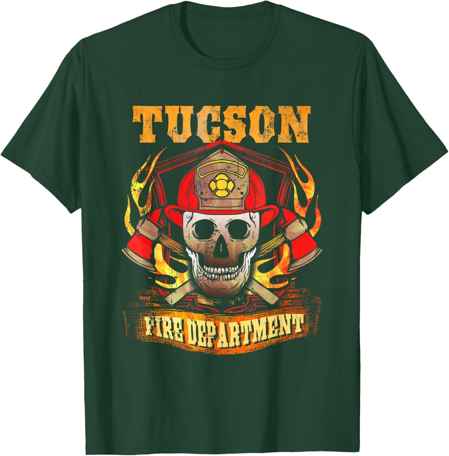 Tucson AZ Firefighter Shirt Arizona Fireman Gift Fire Truck T-Shirt - T-Shirt | Forest