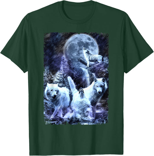 Howling Wolves Winter Forest Animals Wolf T-Shirt - T-Shirt | Forest