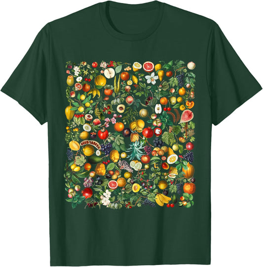 Botanical Fruit and Vegetable, Nature and Food Lovers T-Shirt - T-Shirt | Forest