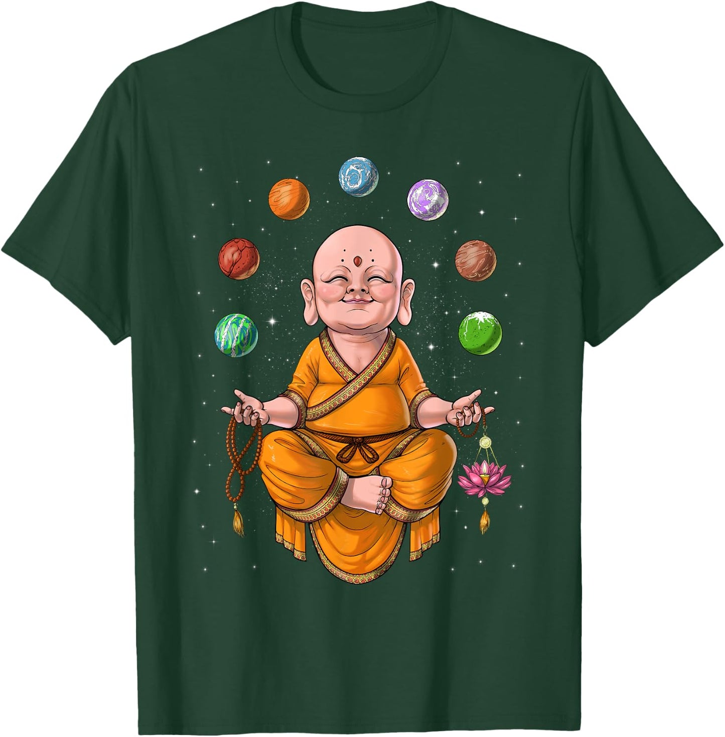 Baby Buddha Meditation Zen Yoga Spiritual Buddhist Buddhism T-Shirt - T-Shirt | Forest