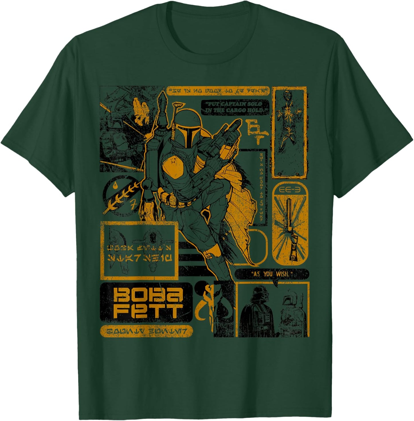 Star Was Boba Fett Retro Mandalorian Poster T-Shirt - T-Shirt | Forest