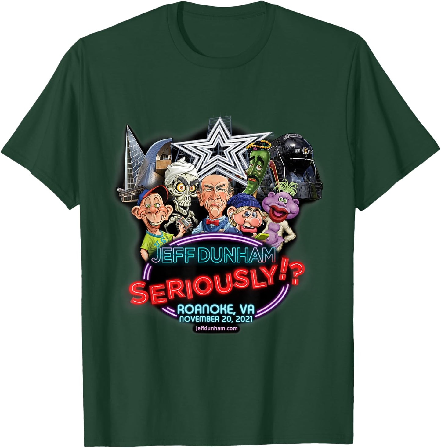 Jeff Dunham Roanoke, VA T-Shirt - T-Shirt | Forest