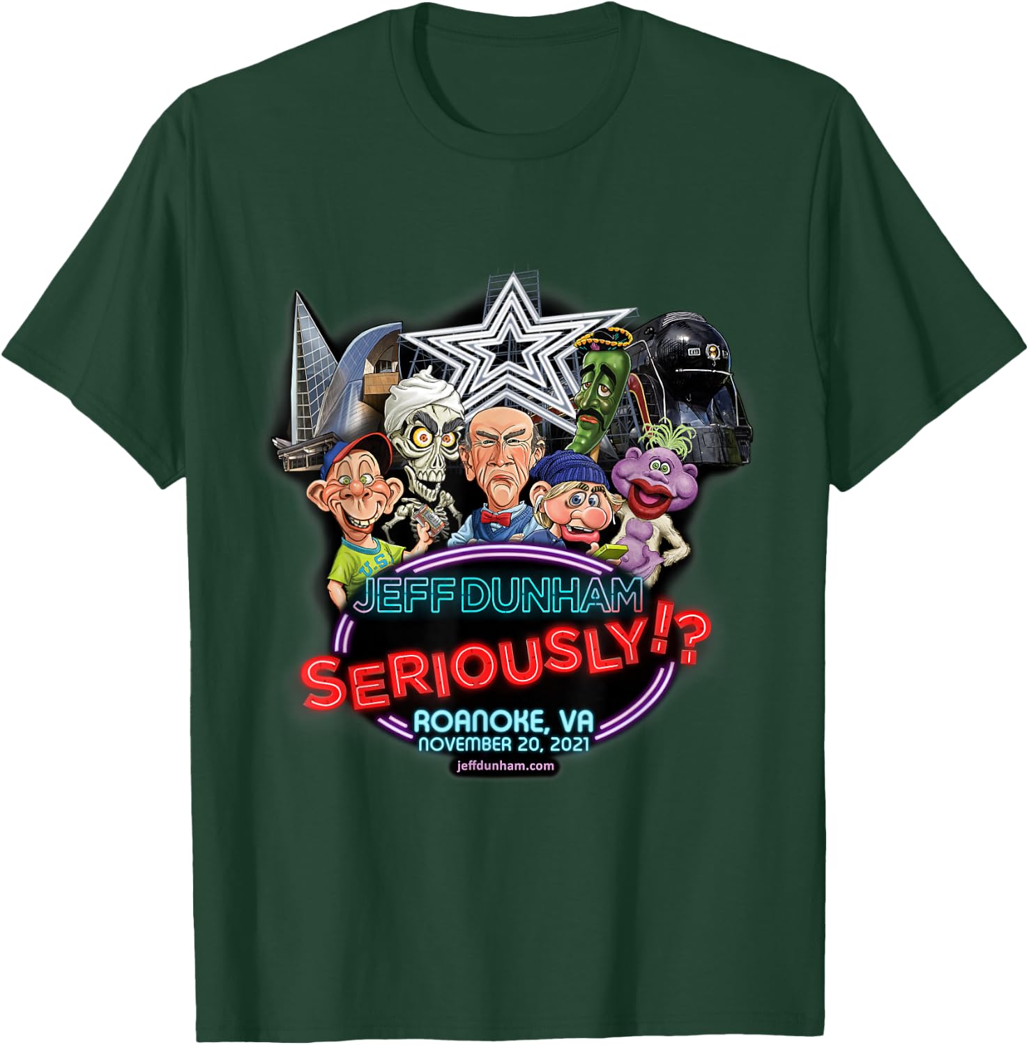 Jeff Dunham Roanoke, VA T-Shirt - T-Shirt | Forest