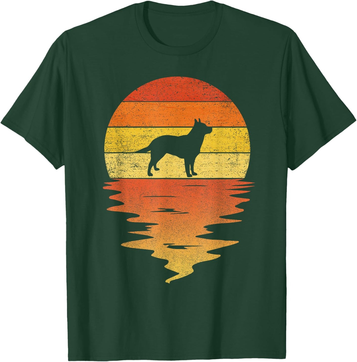 Australian Cattle retro sunset vintage Australian Cattle Dog Women Girls Kids T-Shirt - T-Shirt | Forest