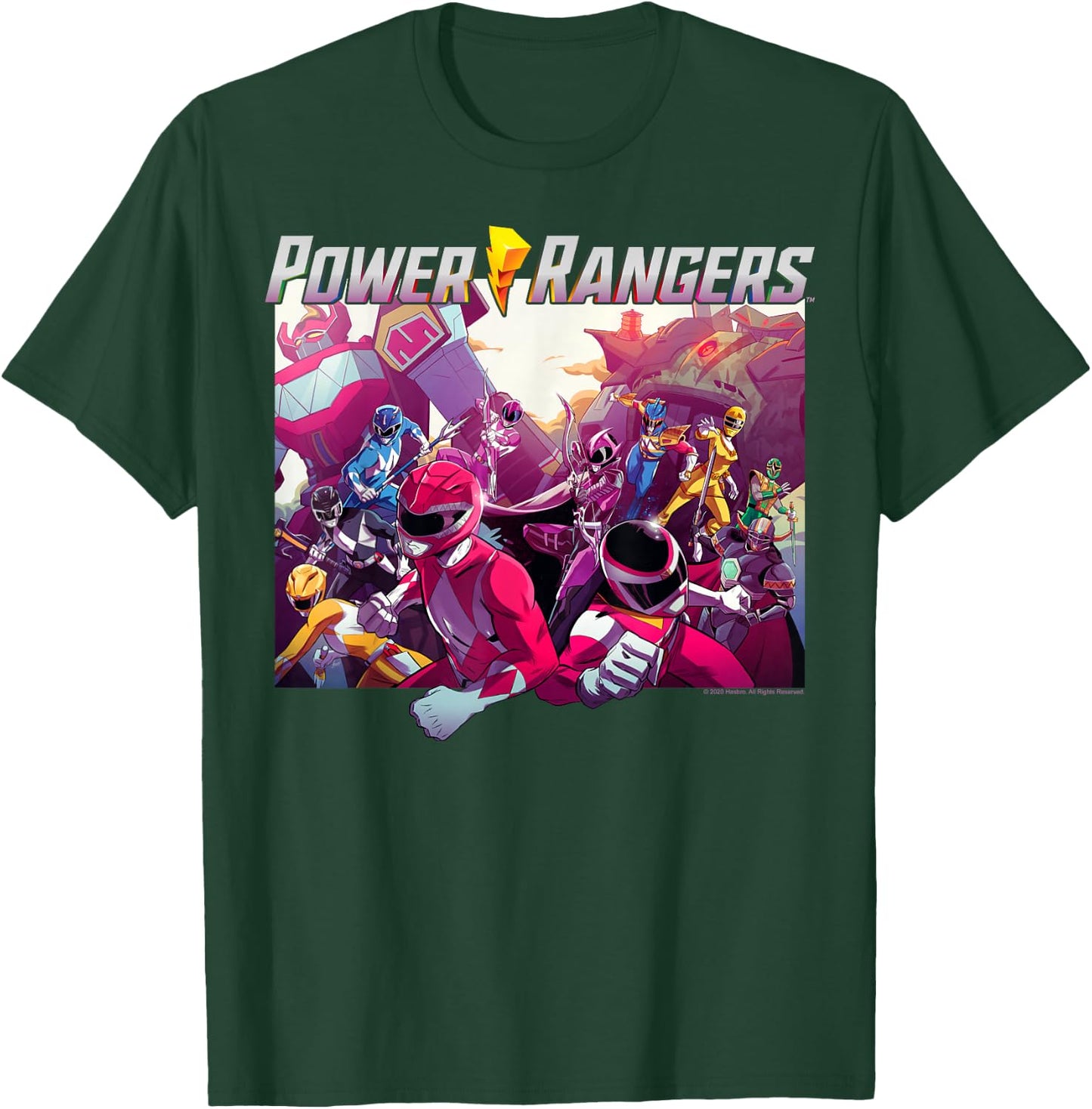 Power Rangers Shattered Grid Comic Team Up Poster T-Shirt - T-Shirt | Forest