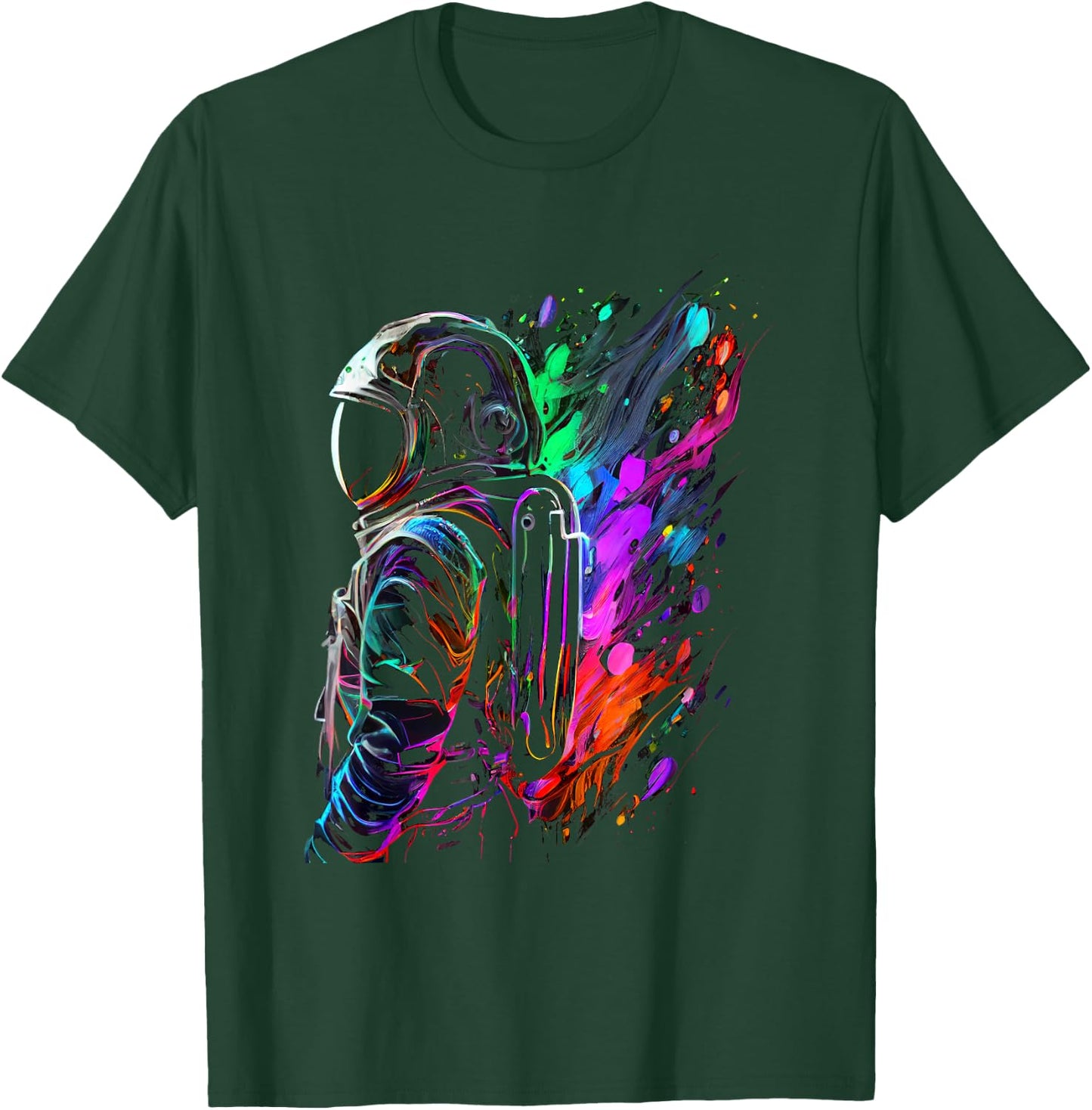 Space Splash Art Colourful T-Shirt - T-Shirt | Forest