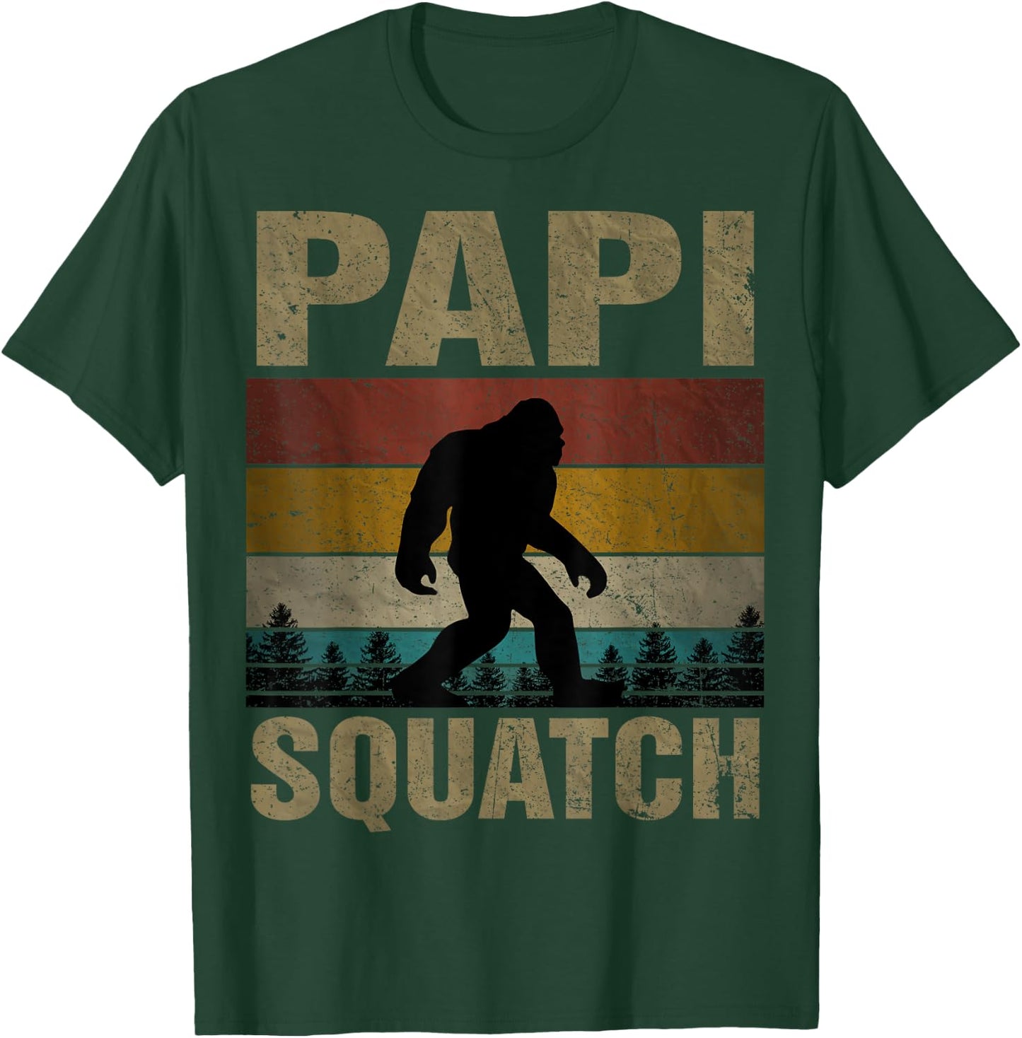 Papi Squatch Bigfoot Papi Sasquatch Yeti Family T-Shirt - T-Shirt | Forest