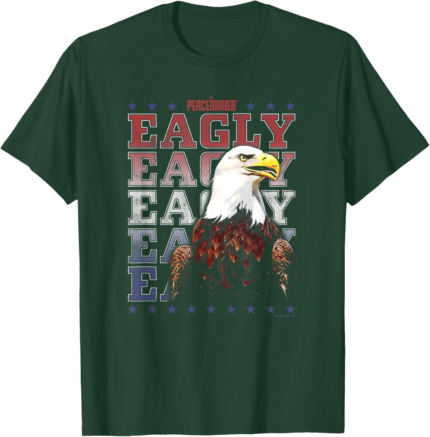 Peacemaker Eagly Text Stack T-Shirt - T-Shirt | Forest