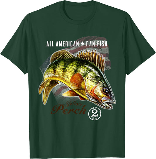 Yellow Perch American Pan Fish T-Shirt - T-Shirt | Forest