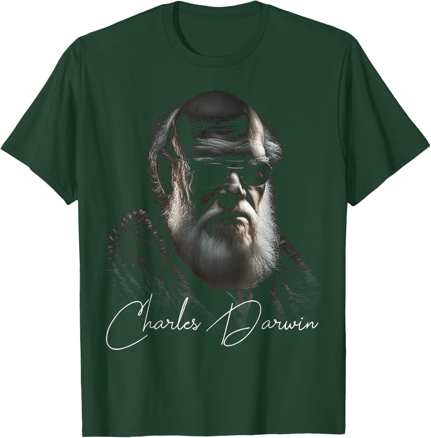 Charles Darwin Evolution Atheist Biology Teacher T-Shirt - T-Shirt | Forest