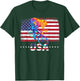 American Flag Cycling abstract colors USA Patriotic Team T-Shirt - T-Shirt | Forest