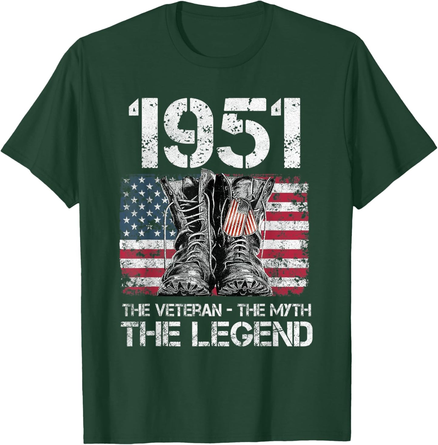Vintage 1951 Man Myth Legend 71st Birthday Dad Grandpa T-Shirt - T-Shirt | Forest
