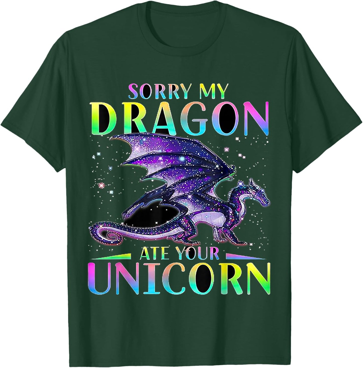 My Dragon Eat Your Unicorn T-Shirt - T-Shirt | Forest