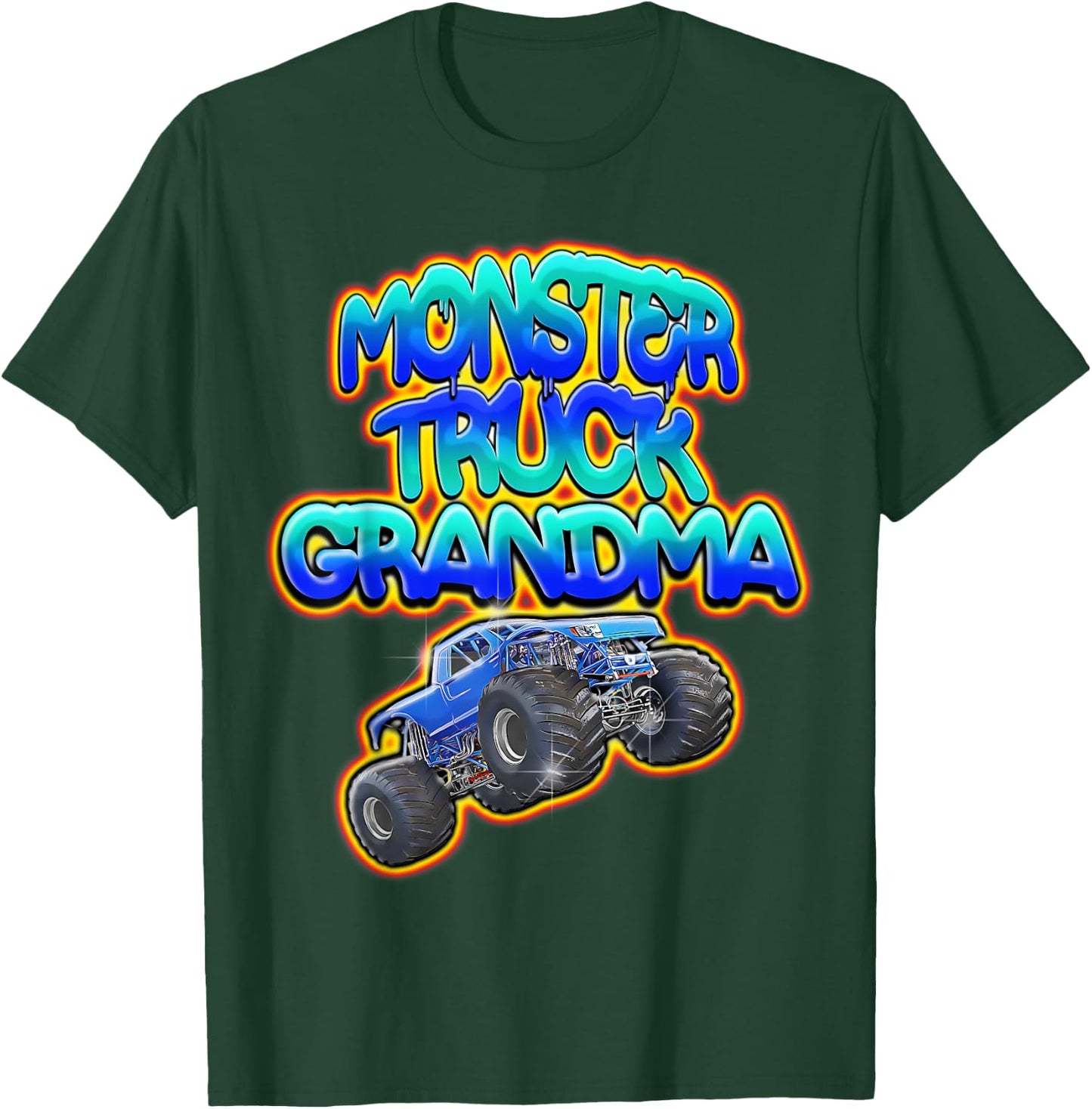 Monster Truck Grandma Graffiti Style T-Shirt - T-Shirt | Forest