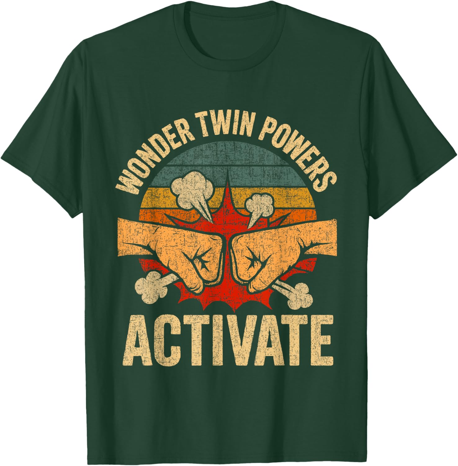 Wonder Twin Powers Activate Funny Twins Brother Sister T-Shirt - T-Shirt | Forest