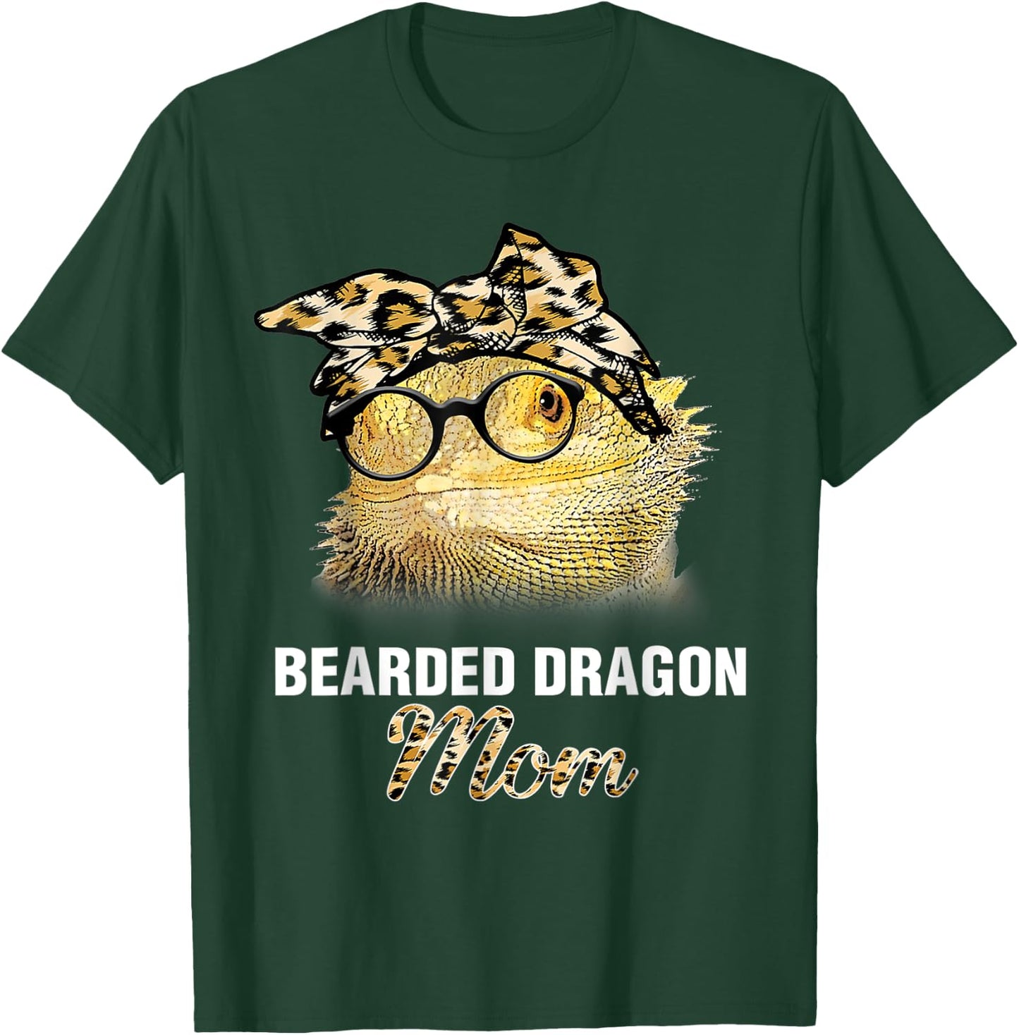 Mother's day Leopard Plaid Gift Bearded Dragon Mom T-Shirt - T-Shirt | Forest
