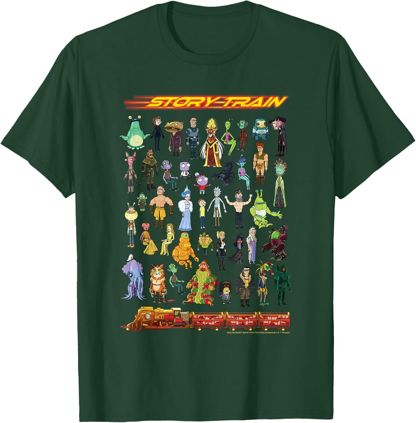 Rick and Morty Story Train Toy Set T-Shirt - T-Shirt | Forest