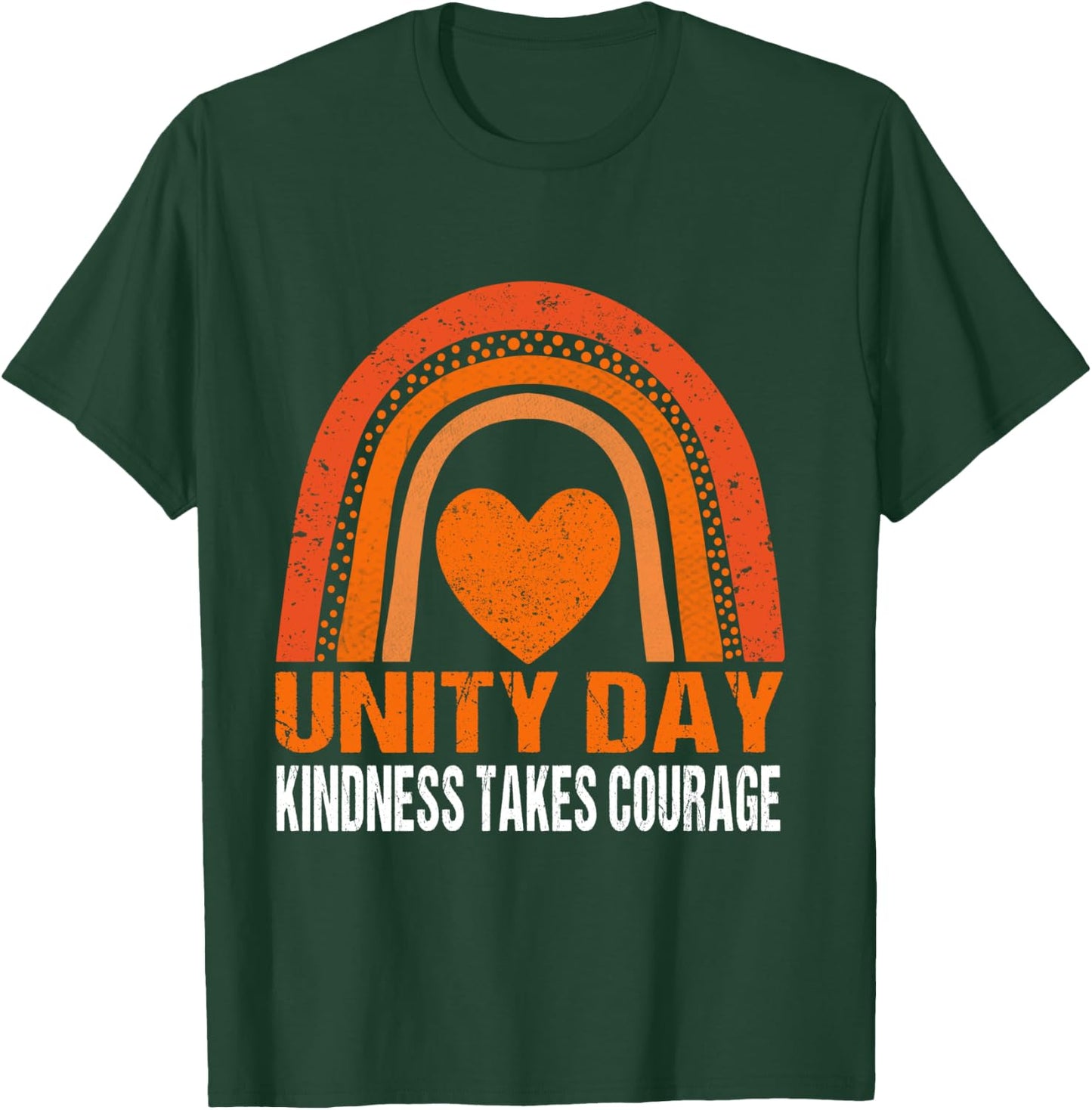 Unity Day Shirt Orange Kindness Takes Courage Unity Day Kids T-Shirt - T-Shirt | Forest