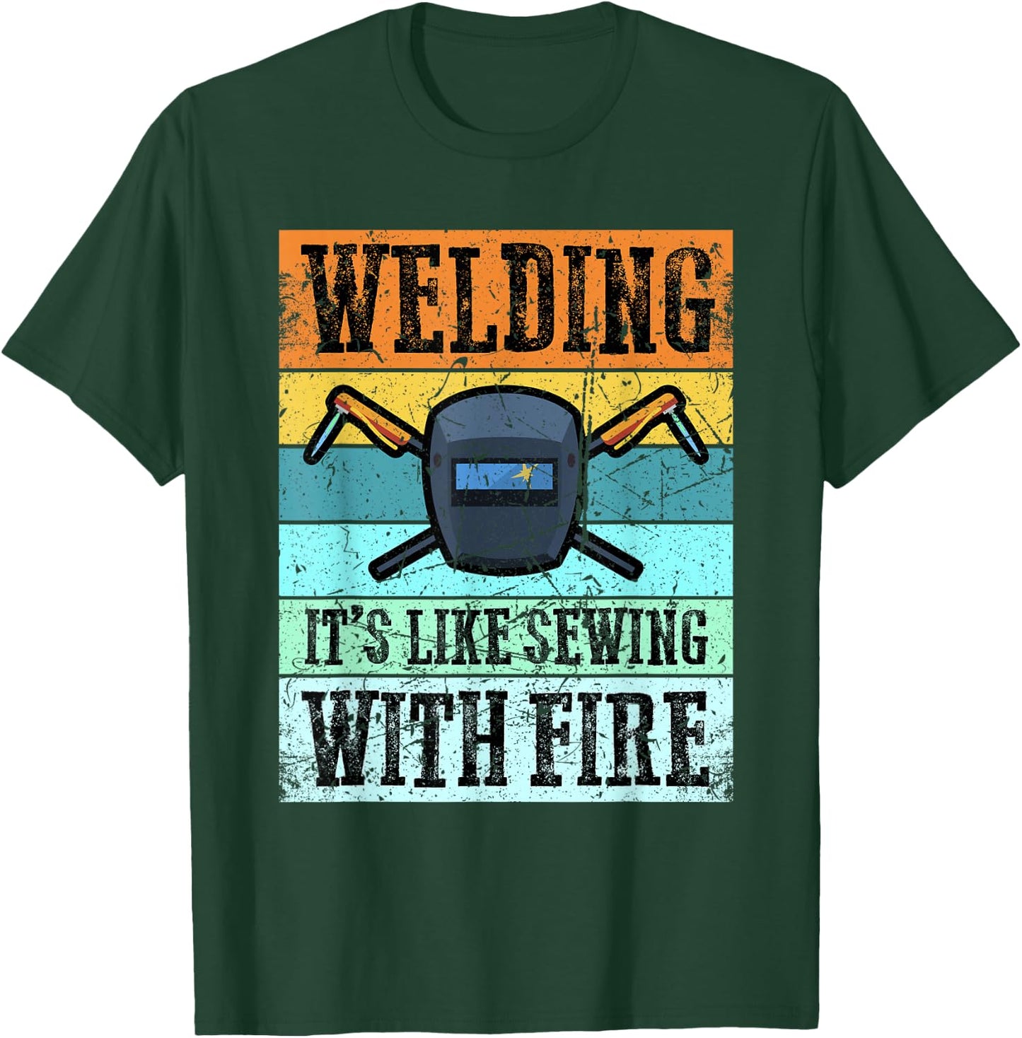 Vintage Funny Welder With Sayings Women Welding T-Shirt - T-Shirt | Forest