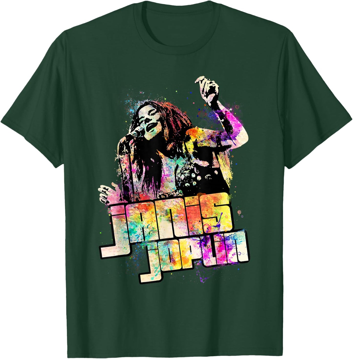 Janis Joplin Colors of Janis T-Shirt - T-Shirt | Forest