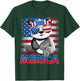 Funny Merica Panda Bear With USA Flag Headband 4th Of July Women Kids Men T-Shirt - T-Shirt | Forest