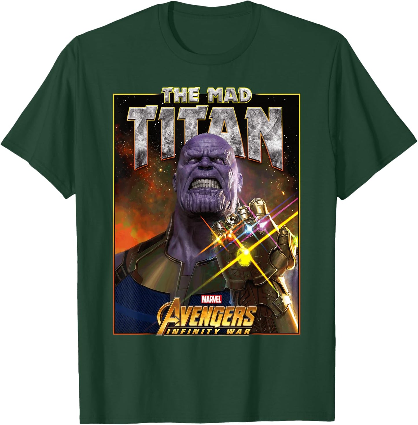 Marvel Infinity War Thanos Mad Titan Bling Graphic T-Shirt - T-Shirt | Forest