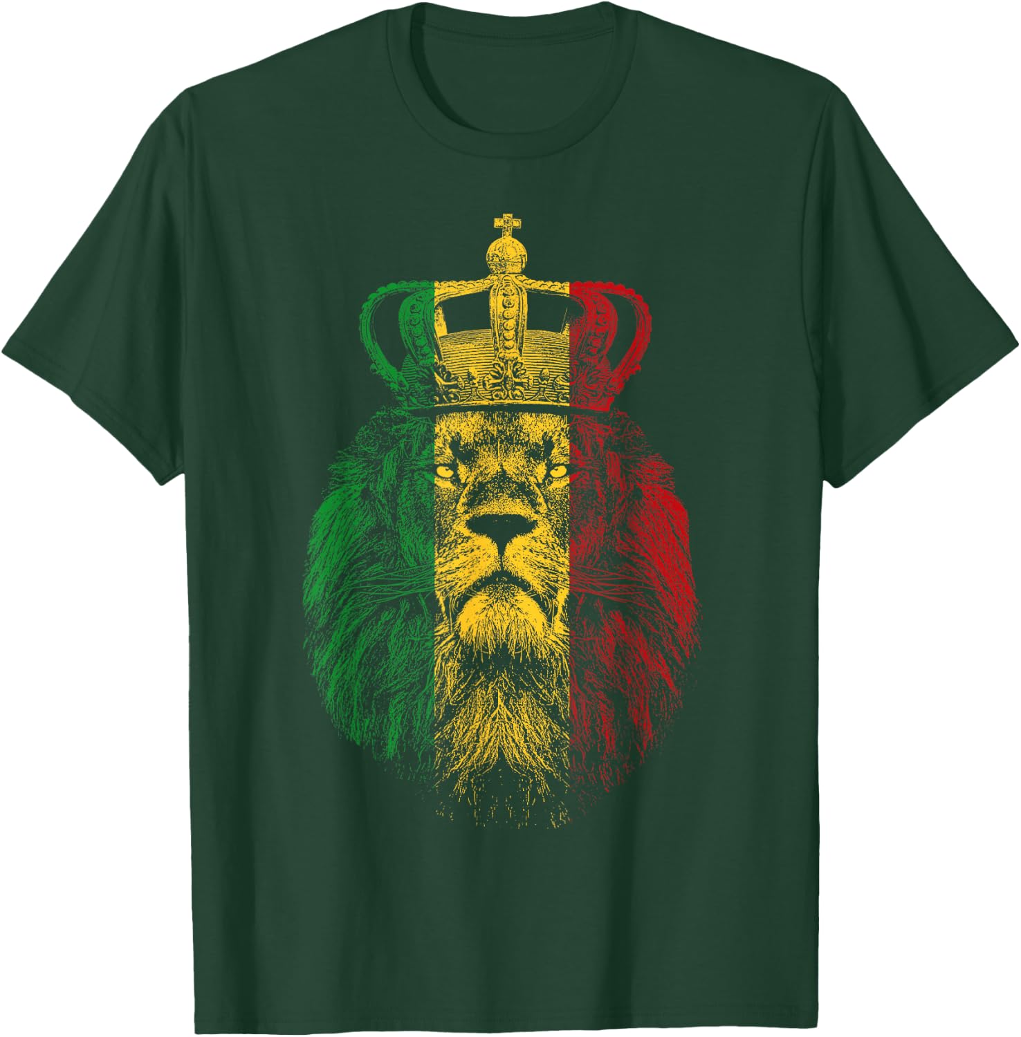 Rasta Lion of Judah Rastafarian Reggae Ethiopian Lion Gift T-Shirt - T-Shirt | Forest