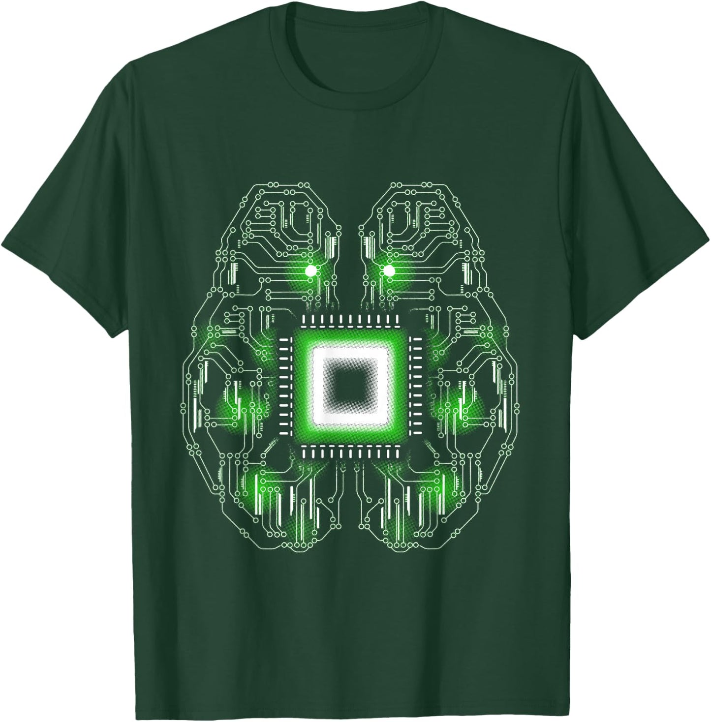 Computer Brain Circuit Board T-Shirt - T-Shirt | Forest