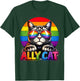 Cute Ally Cat Rainbow Pride Cat Lovers LGBT Men Women T-Shirt - T-Shirt | Forest