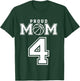 Number 4 Custom Proud Basketball Mom Personalized T-Shirt - T-Shirt | Forest
