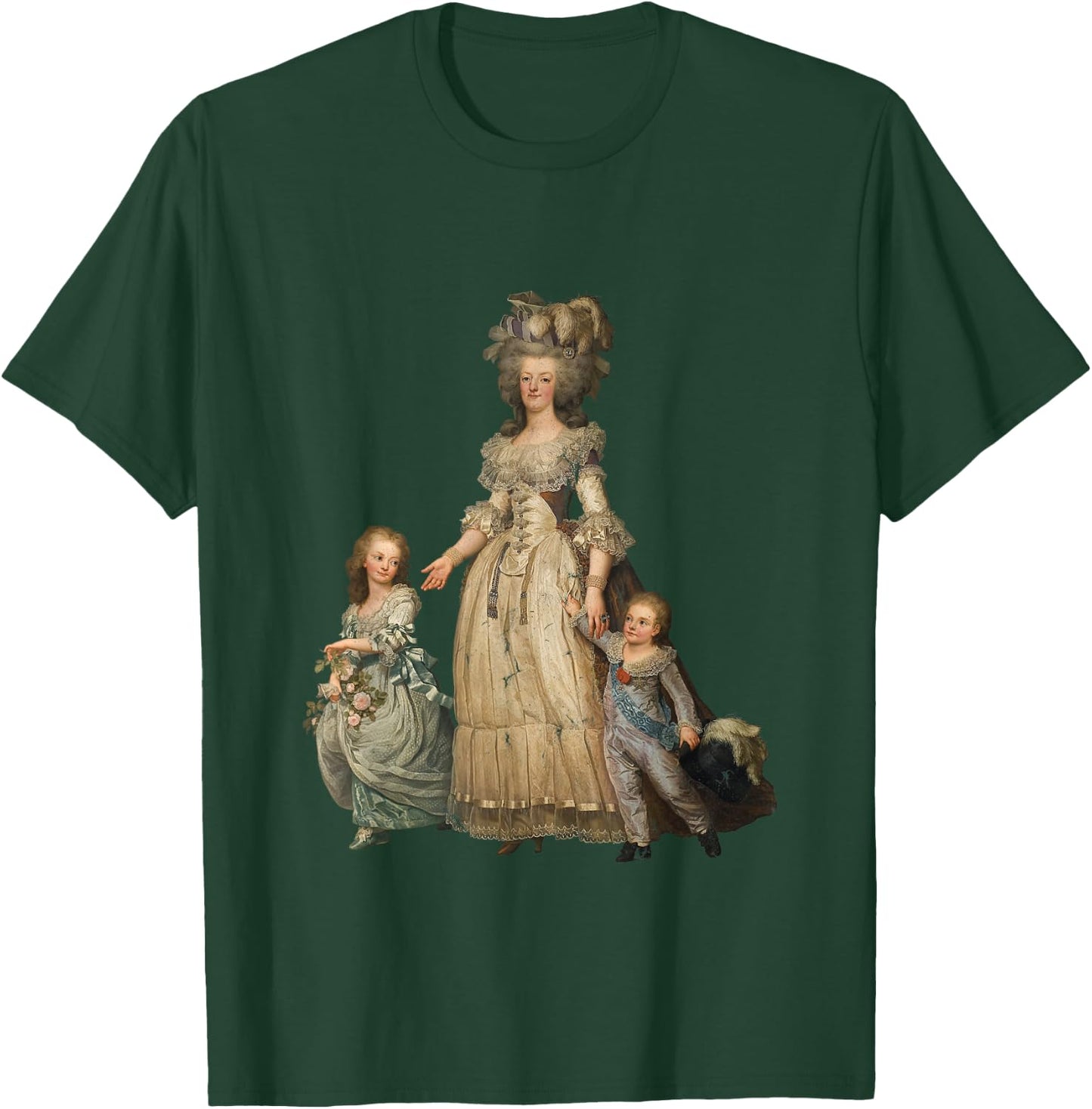 Marie Antoinette Art (Vintage Distressed Look) T-Shirt - T-Shirt | Forest