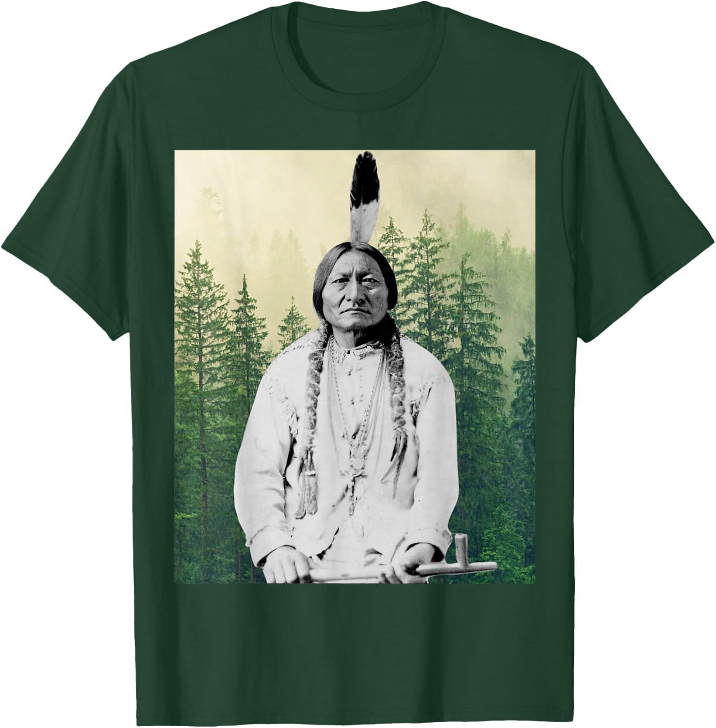 Sitting Bull Native American Indian Chief Lakota Sioux Pride T-Shirt - T-Shirt | Forest