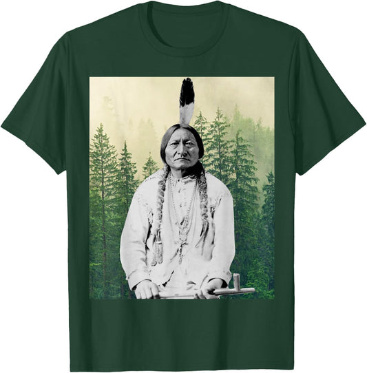 Sitting Bull Native American Indian Chief Lakota Sioux Pride T-Shirt - T-Shirt | Forest
