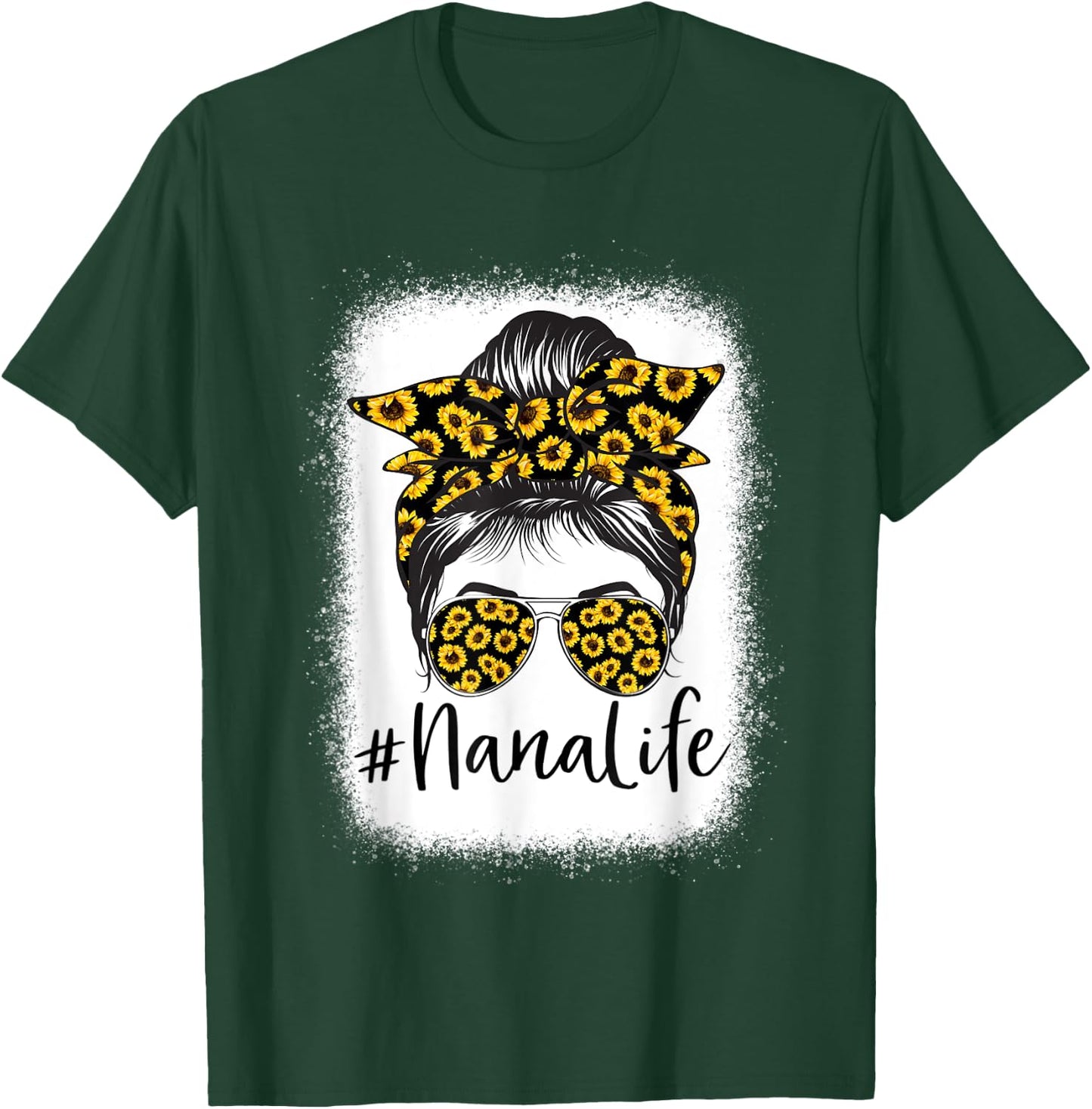 Bleached Sunflower Nana Life for Mother's Day T-Shirt - T-Shirt | Forest