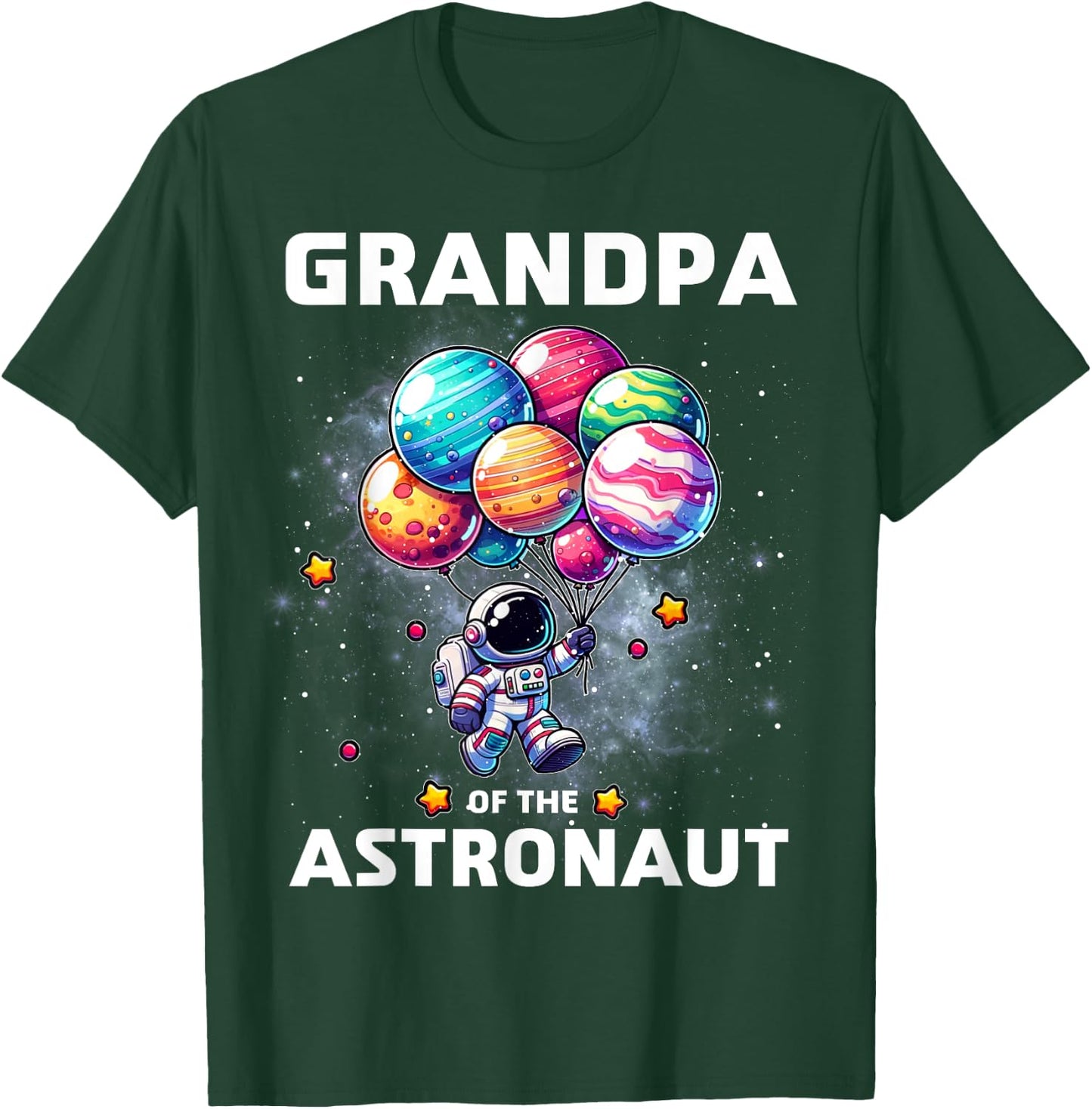 Grandpa of the Astronaut Space Theme First Birthday Party T-Shirt - T-Shirt | Forest